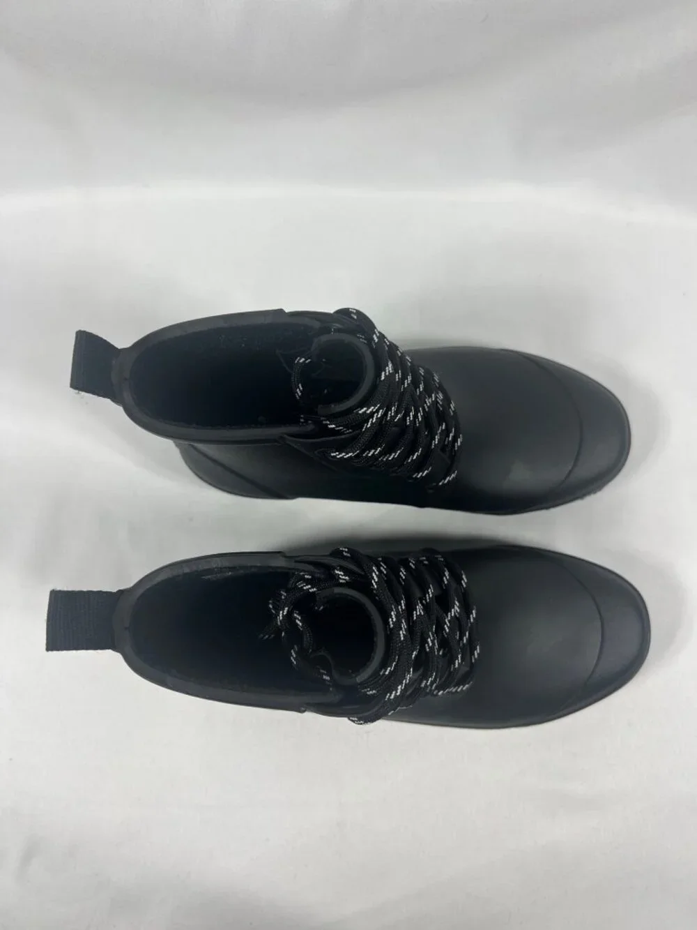 Madewell Boots Womens 6 Rain Boots Lace Up Lugsole Commute Travel Comfort Black